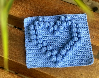 CROCHET PATTER, Granny Square Pattern, Crochet Heart, Crochet Motif, Crochet Blanket Pattern, Easy Crochet Motif, PDF Instant Download