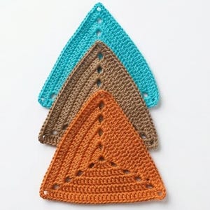 Triangle Motif, Granny Square Pattern, Crochet Motif Pattern, Easy Crochet Motif, Crochet Coaster, Easy Crochet Motif, PDF Instant Download