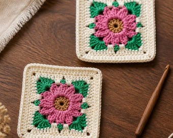 Crochet Granny Square, Granny Square Pattern, Easy crochet Motif, Baby blanket Pattern, PDF Instruction