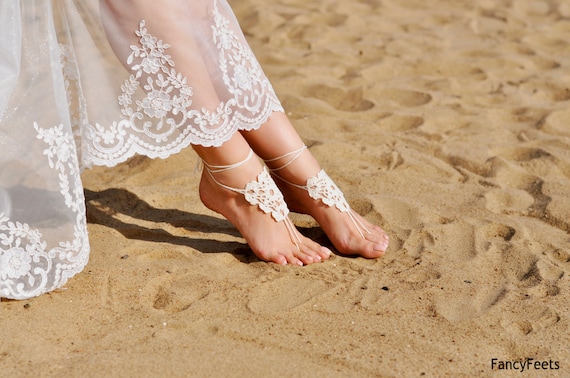 Pies descalzos sandalias, joyería, regalo de la Dama de honor