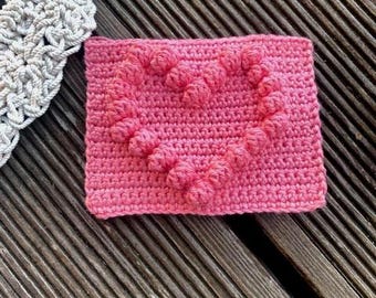 Granny Square Pattern, Crochet Pattern, Crochet Heart, Crochet Motif, Crochet Blanket Pattern, Easy Crochet Motif, PDF Instant Download