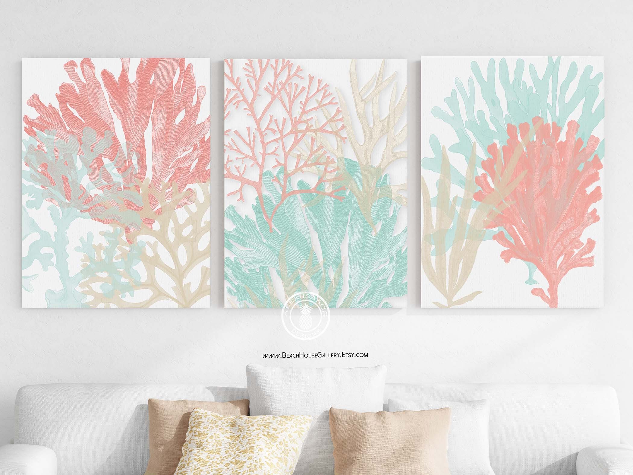 Coral Beach Wall Decor