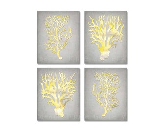 11+ Coral Yellow And Gray Bedroom