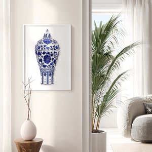 Blue and White Chinoiserie, Ginger Jar Art, Palm Beach Chic ...