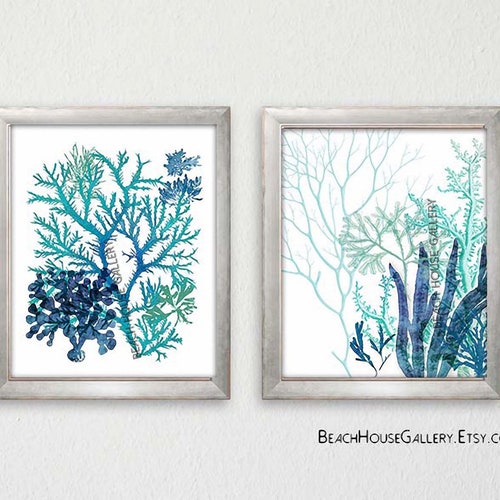 Blue Gray Wall Art Coastal Decor Nautical Decor Beach Etsy