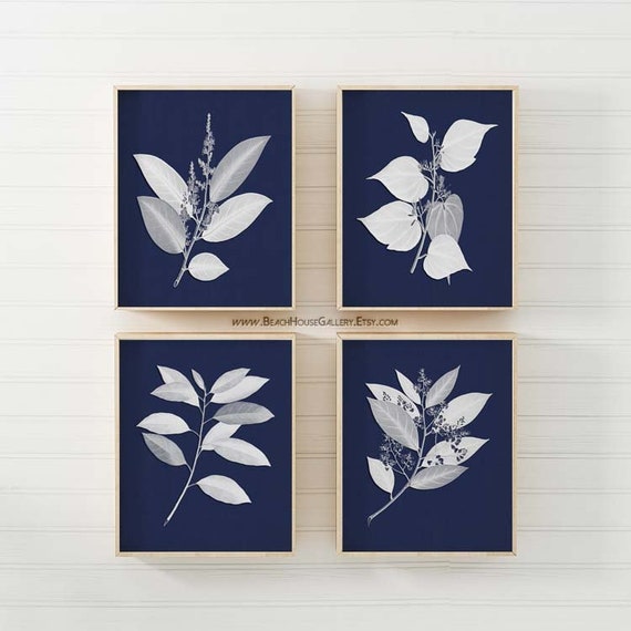 Navy Blue White Wall Art Botanical - Blue And White Wall Art Prints Navy Blue White Wall Art Botanical - Blue And White Wall Art Prints