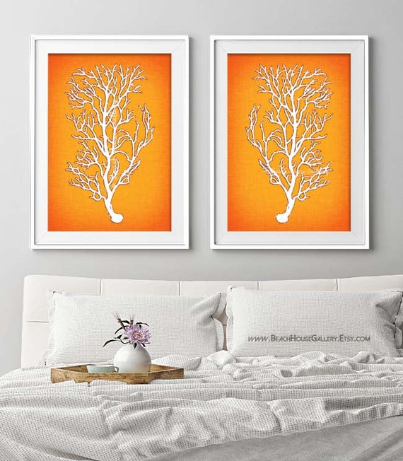 Orange Wall Art Orange Coral Orange Sea Coral Tangerine - Etsy