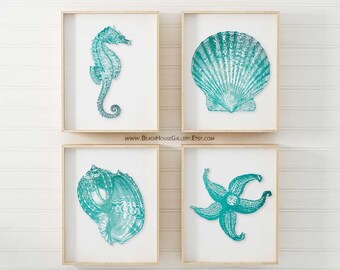 Turquoise Bathroom Wall Art | Etsy