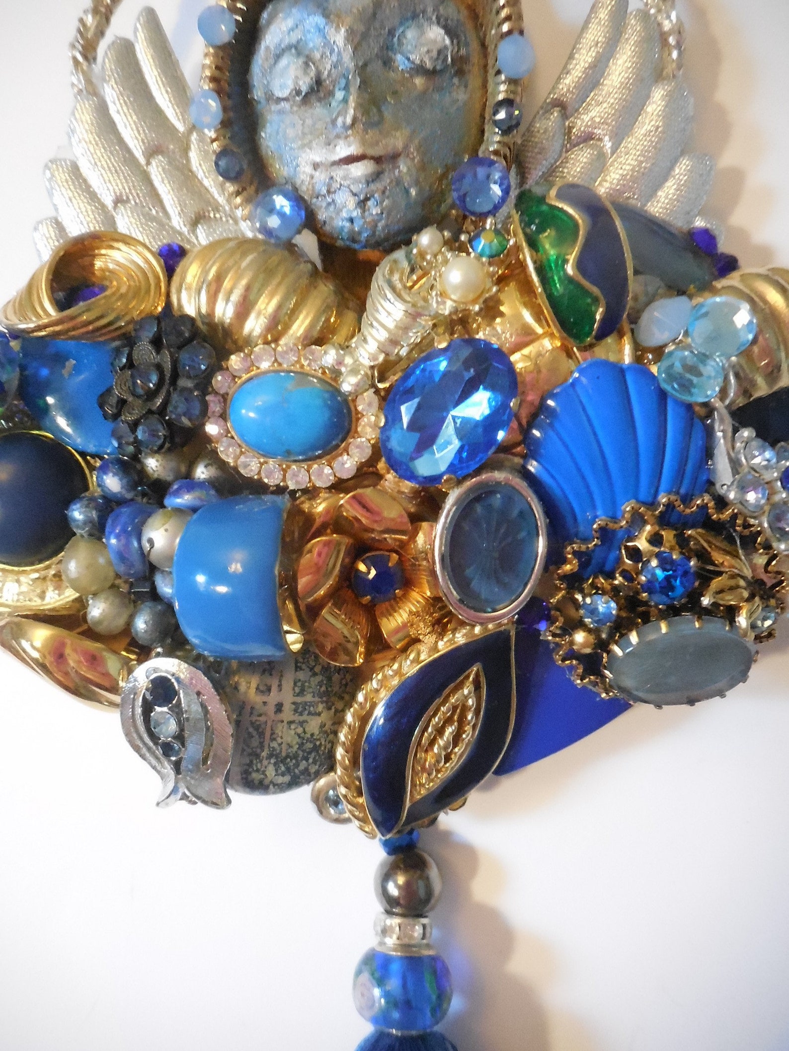 Costume Jewelry Art Junk Jewelry Art Bohemian Style Art Etsy