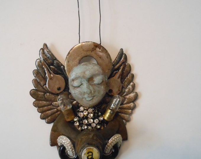 Vintage Jewelry Wall Art Costume Jewelry Wall Art Angel Wall Etsy