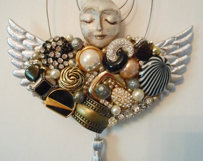 Jewelry Assemblage Jewelry Mixed Media Costume Jewelry Art Etsy