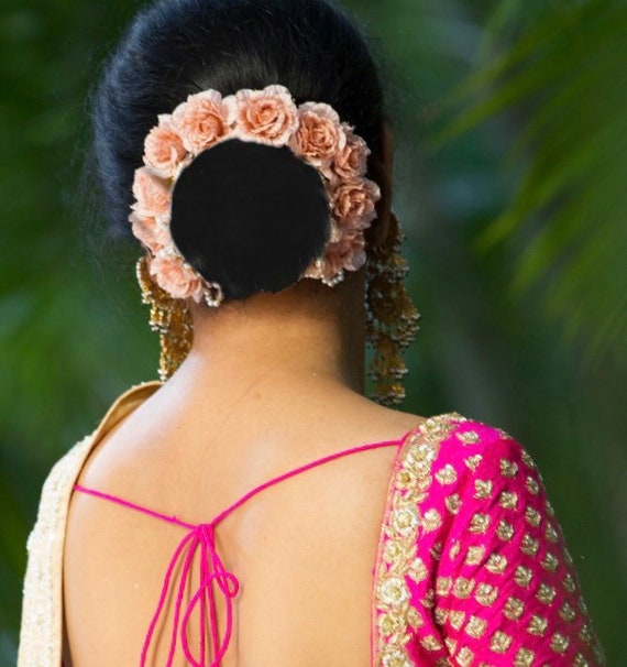 Blush Pink Gajra Gajra For Hair Indian Wedding Gajra Etsy