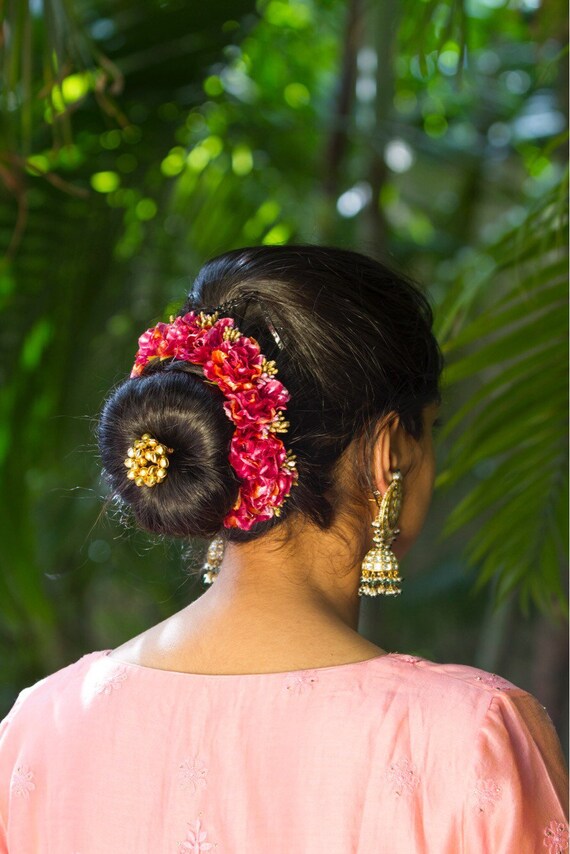 Gota Gajra Gajra For Hair Indian Wedding Gajra Indian Etsy