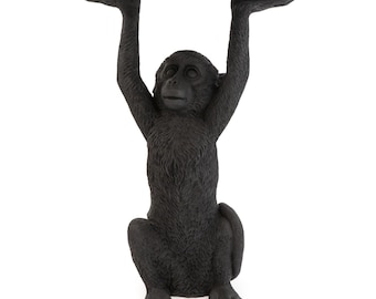 Monkey Beistelltisch – Schwarze Art-Deco-Tische