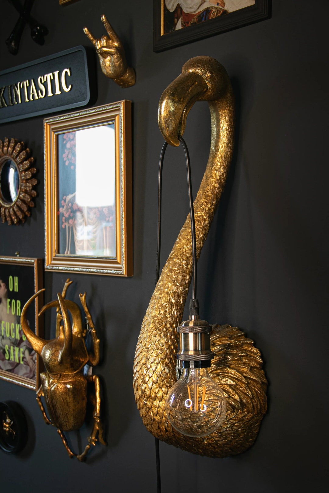 Gold Flamingo Wall Lights - Etsy