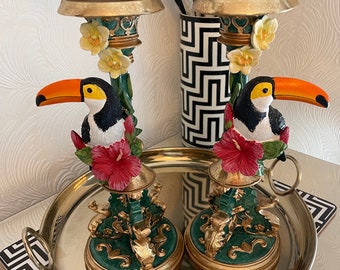 Toucan Candle holders - Ornate design