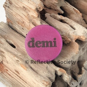 Reflective Glow | Bright Color Pin | Denim Jacket Accessory  | LGBT Jewelry | Glow in the Dark | Demisexual | demiboy | demigirl | demi