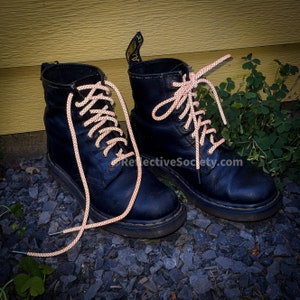 Reflective Shoelaces | 63&quot; Boot laces | Bright Shoelaces | Round Laces  || LGBT Owned Brand