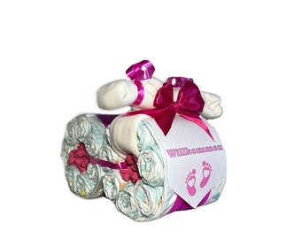 Diaper bike No#1 pink | Diaper gift for birth