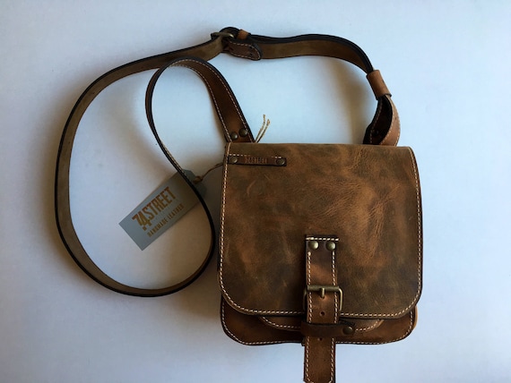 cross over leather bag