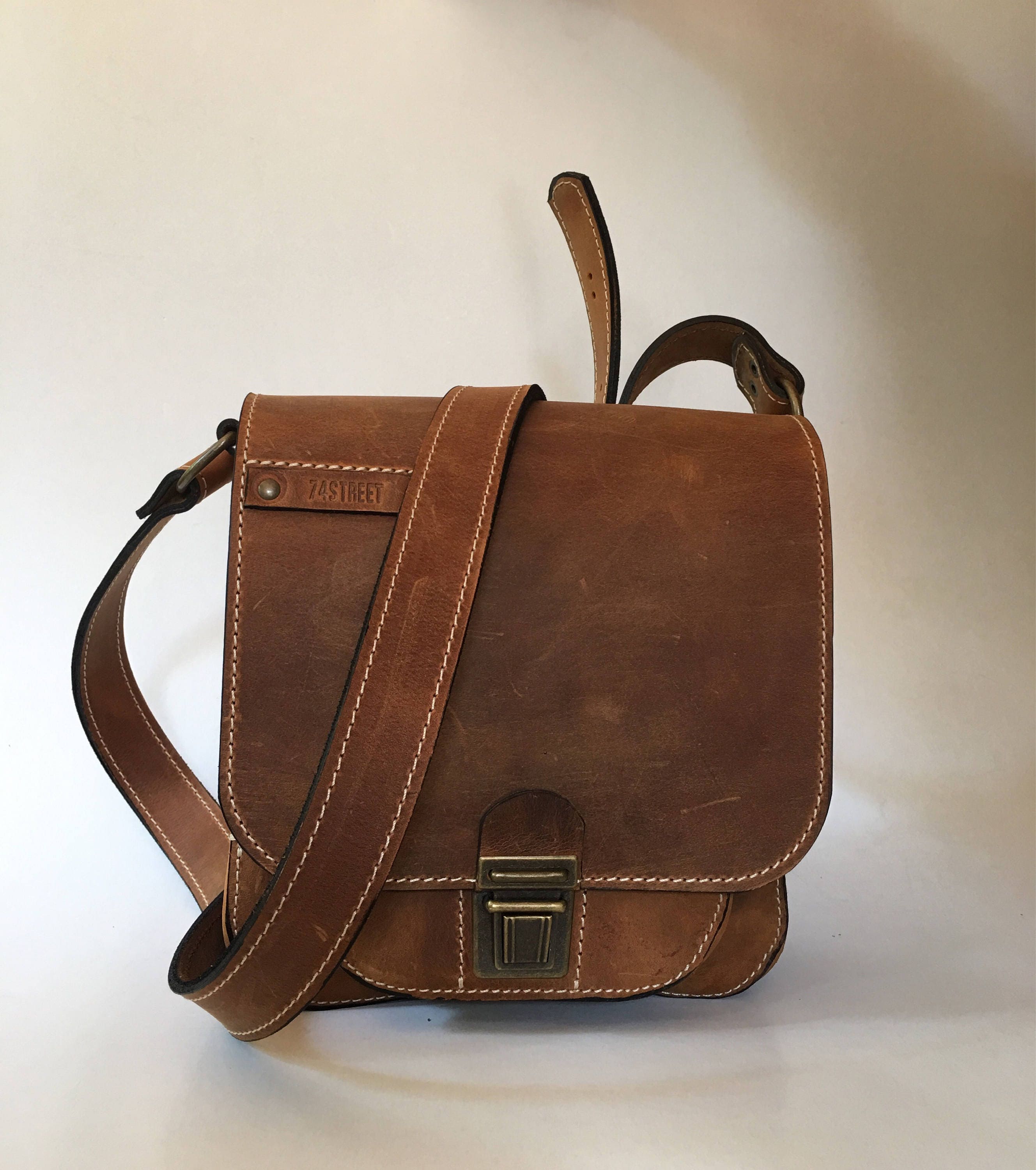 Man Leather Bag Leather Crossover Bag Cross Body Bag Viorel Etsy