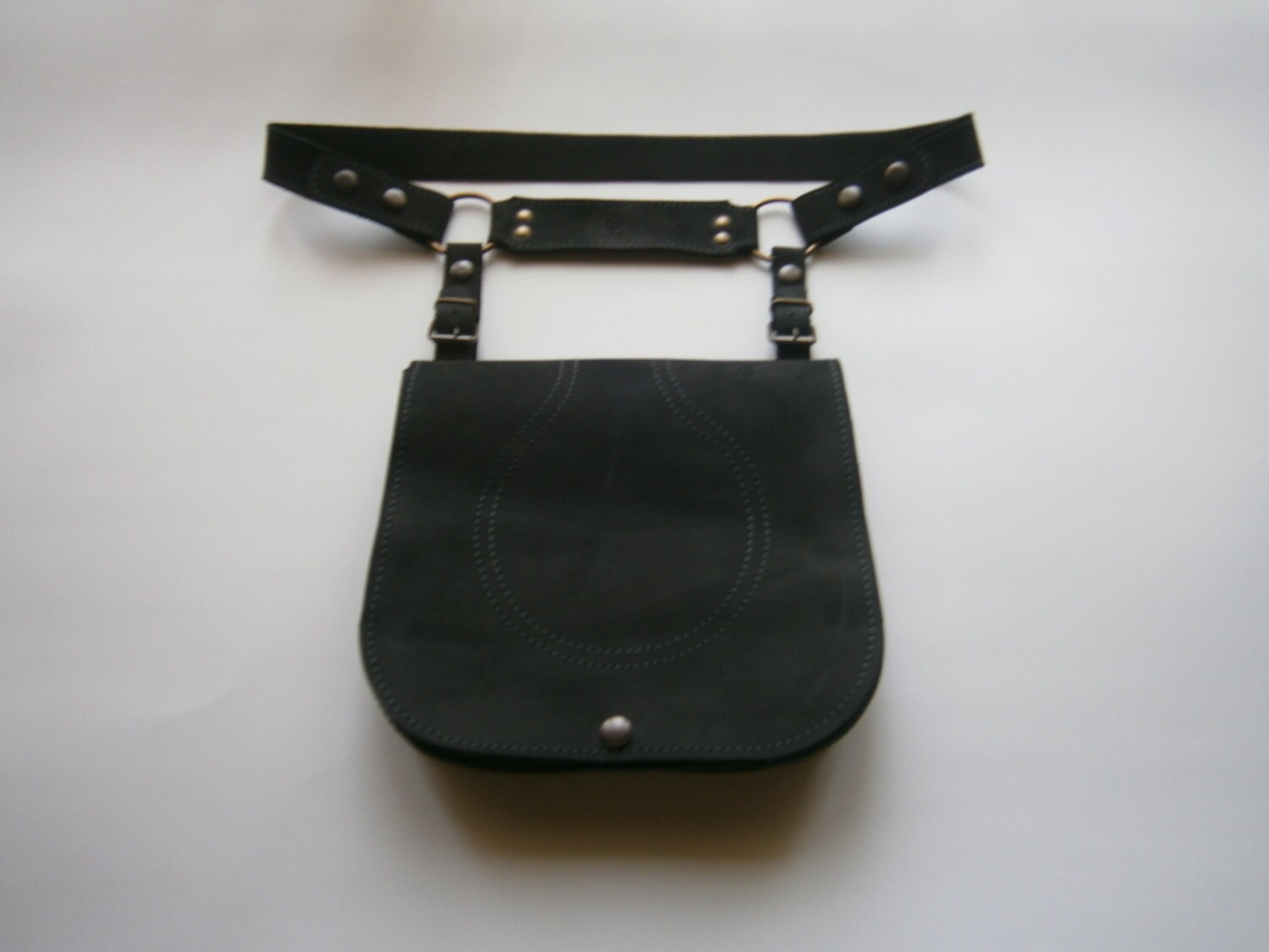 leather hip purse belt