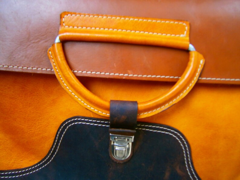 Biker's Messenger Bag Laptop leather bag Leather Etsy