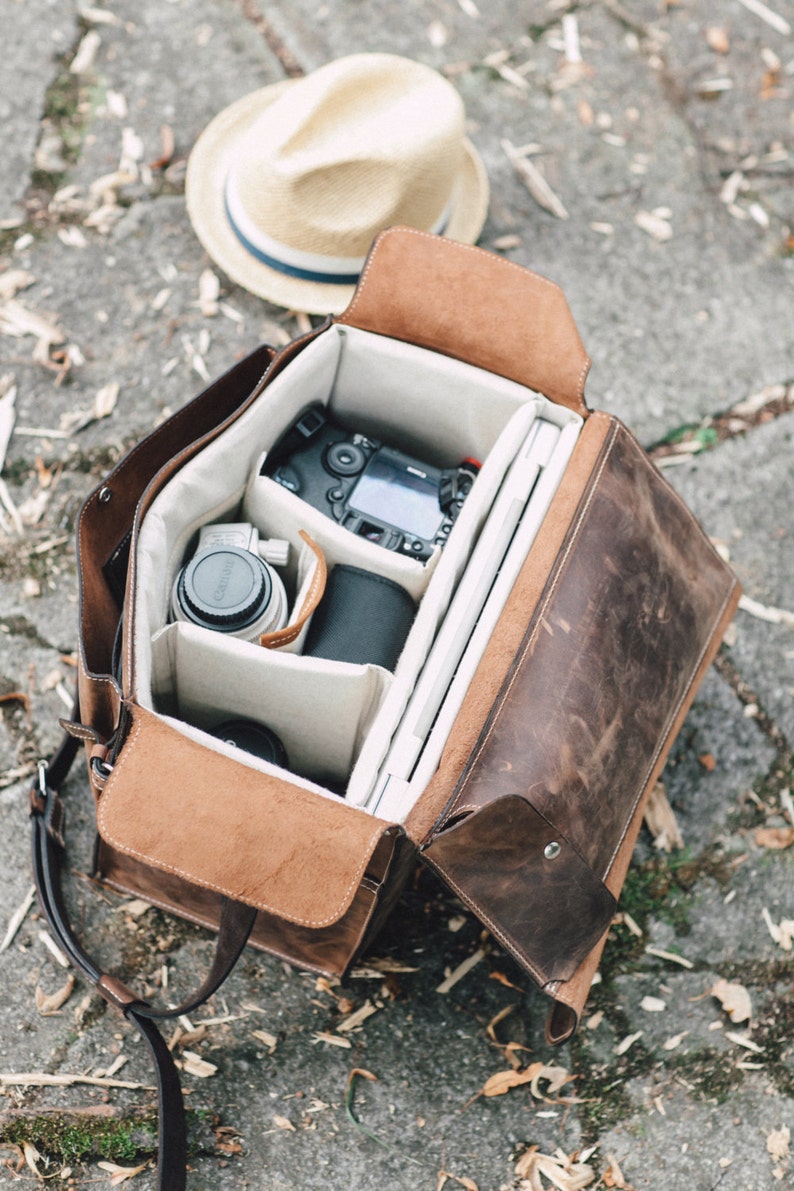 Camera Bag Luxury Two cameras Photographer hedgehog fasten Etsy