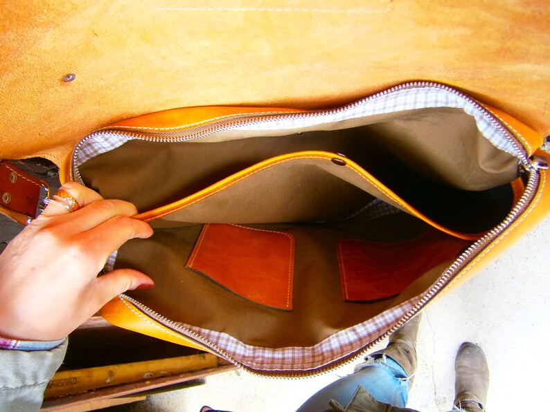 Biker's Messenger Bag Laptop leather bag Leather Etsy