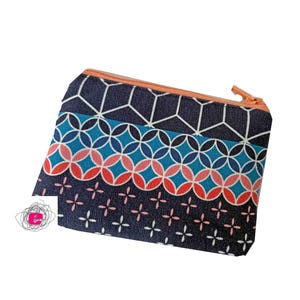 wallet, purse, coin purse retro blue white