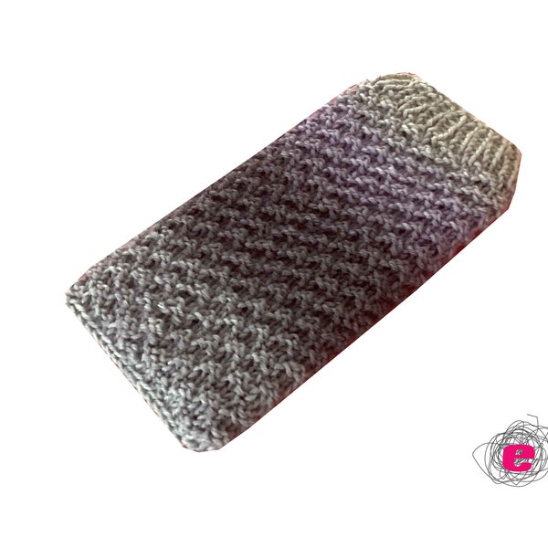 Handytasche , Iphonehülle, Handysocke gestrickt, Größe M - Universal