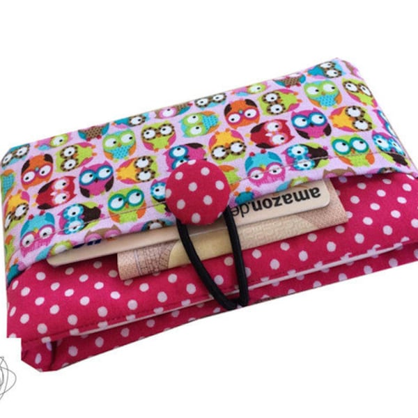 Handytasche Eulen, Smartphonetasche crazy owls, Wunschmaß