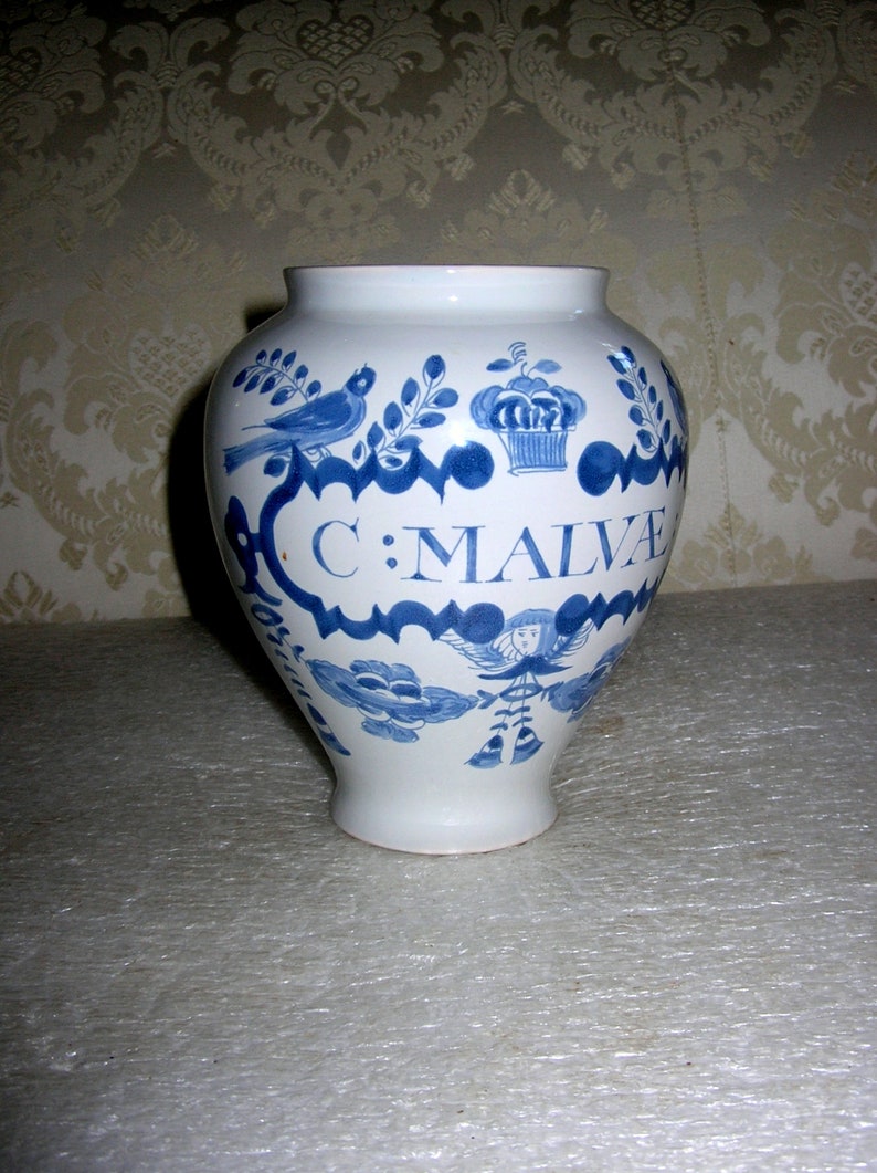 WILLIAMSBURG DELFT MALVAE drug jar