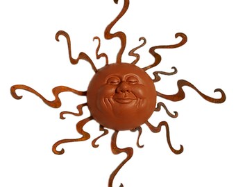 Little Blissful Cement Sun Face en Logo Metal Ray
