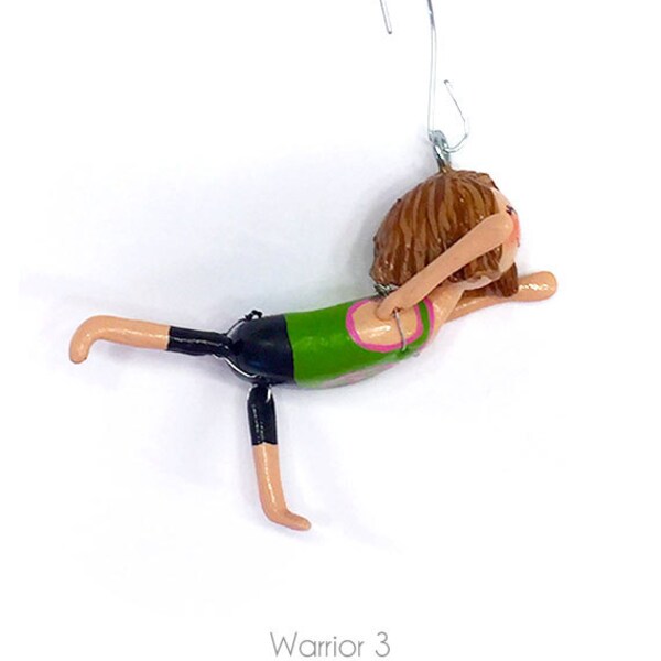 Namaste Collection:  Deborah LuAnne (Ornament) - Warrior 3 Pose - CAN BE PERSONALIZED w/ Add-On Option