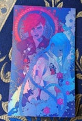 Large Vi and Jinx (Arcane) laminated holographic sticker product logo