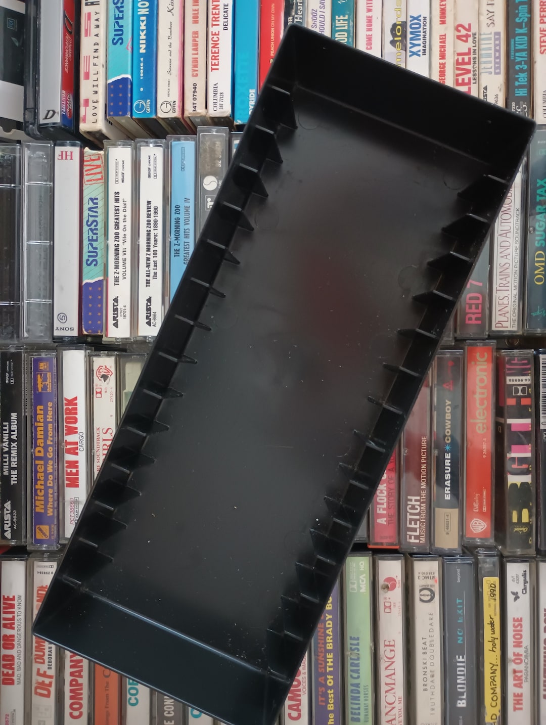 Late 1970s Cassette Tape Storage Case Unit With Cover acrylic With 28