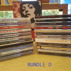 YOU CHOOSE from Bundles of Records (10) or CDs (24) of Pop / 90s Rock / 80s Music Bundles with music Dvd!!