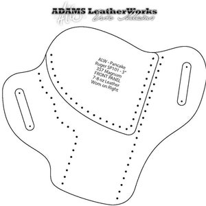 PDF Digital Pattern - Ruger SP101 3&quot; Pancake Style Leather Holster Pattern