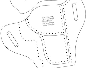 PDF Digital Pattern - Sig Sauer P226 Railed Pancake Style Leather Holster Pattern