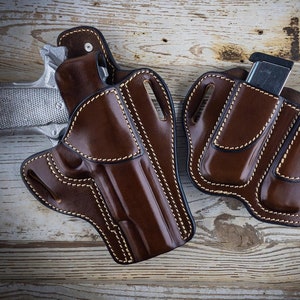 PDF Digital Pattern - 1911 - 5" Pancake Thumb Strap Style Leather Holster Pattern