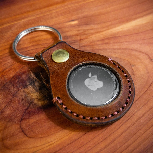 Apple AirTag Leather Keychain Digital PDF Downloadable DIY Pattern