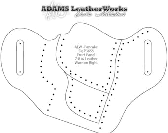 PDF Digital Pattern - Sig Sauer P365 3.1" Pancake Style Leather Holster Pattern