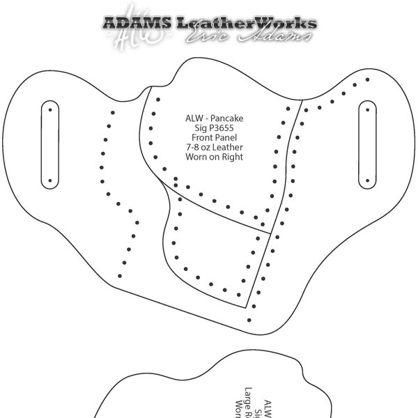 PDF Digital Pattern - Sig Sauer P365 3.1" Pancake Style Leather Holster Pattern