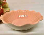 Vintage Fire-King Dusty Rose Vitrock quot Bonbon quot Bowl, 1950s Collectible French Farmhouse Decorative Feminine Hazel Atlas Oyster And Pearl