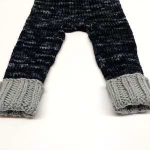 Baby Leggings Gradient Knit in 100% Baby Alpaca Wool Newborn 2