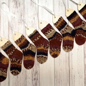 Newborn Sock Gift Set, Four Pairs of Hand Knit Socks in Earth Tone Colors, Baby Shower Gift, Ready to Ship