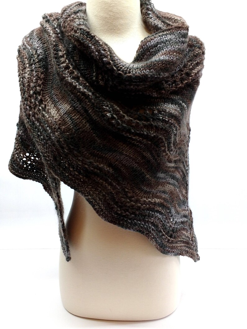 Scalloped Lace Shawl Romantic Hand Knit Feather and Fan Etsy