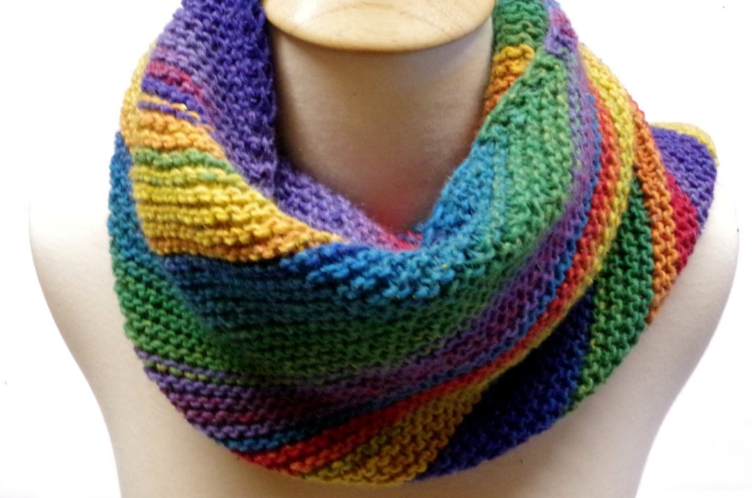 Speckled Knit Wrap Scarf — Multicolor Fringe