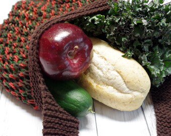 Mesh Bag of Holding {Produce} Hand Knit Durable 100% Cotton Cross Body Market Bag